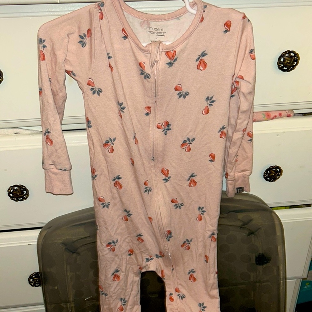 3t girls footless pajamas